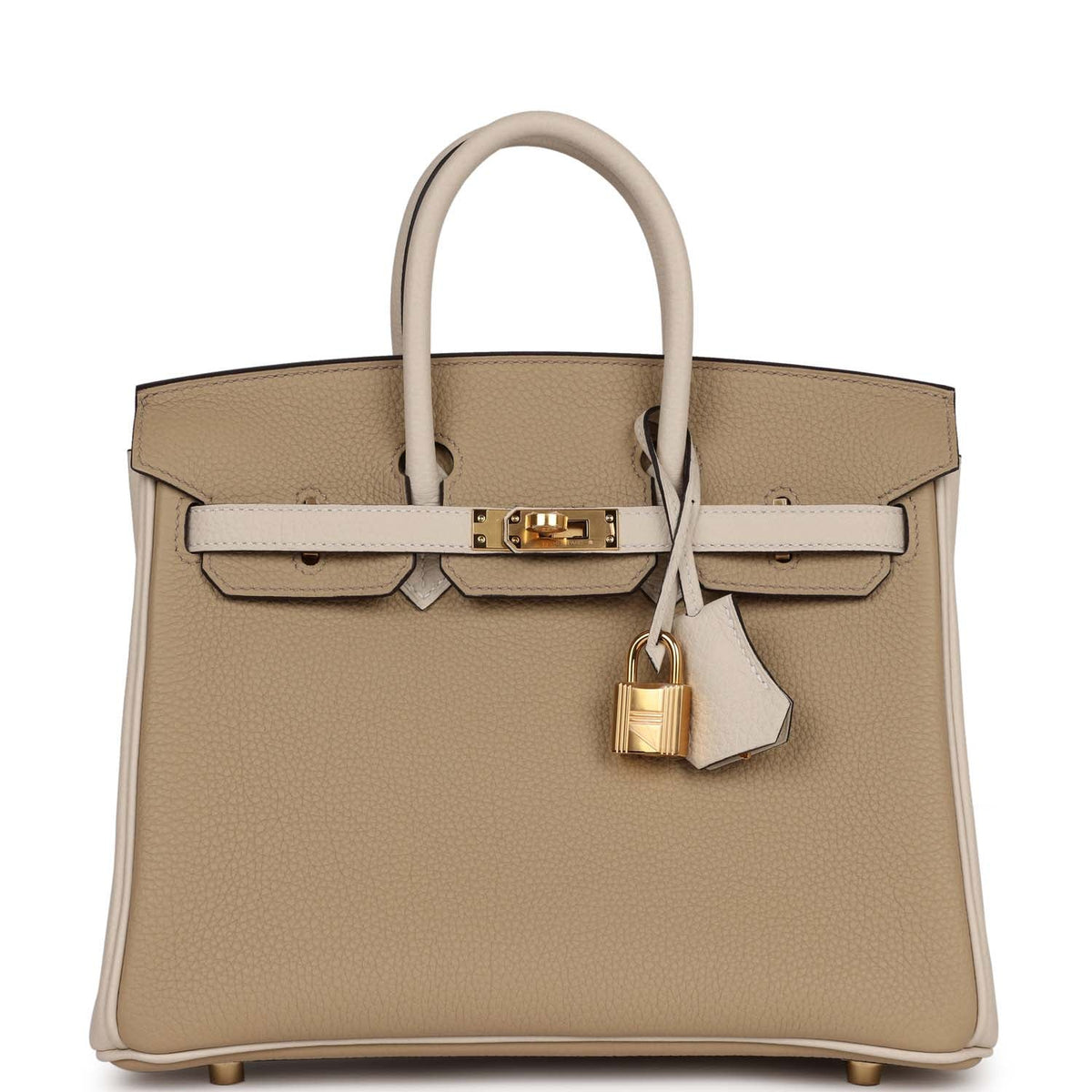Trench and Beton Togo Leather Bag Z30775