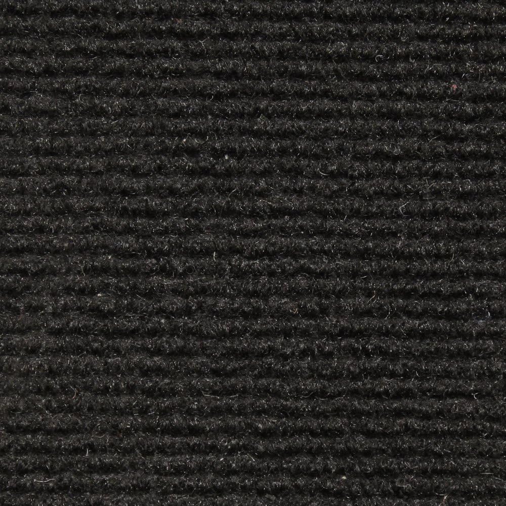 Indoor Outdoor Carpet with Rubber Marine Backing Black 6 Feet x 25 Feet E86613