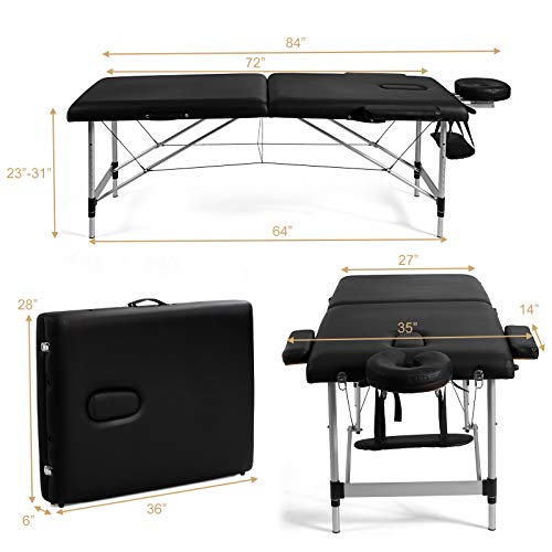 84" Portable Massage Bed with Carry Case S222