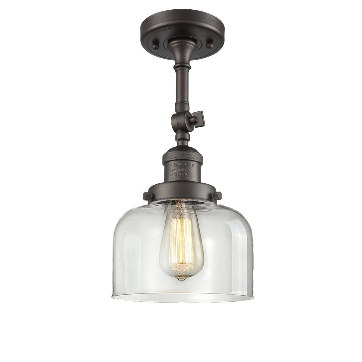 Oil Rubbed Bronze Semi-Flush Mount Light V736