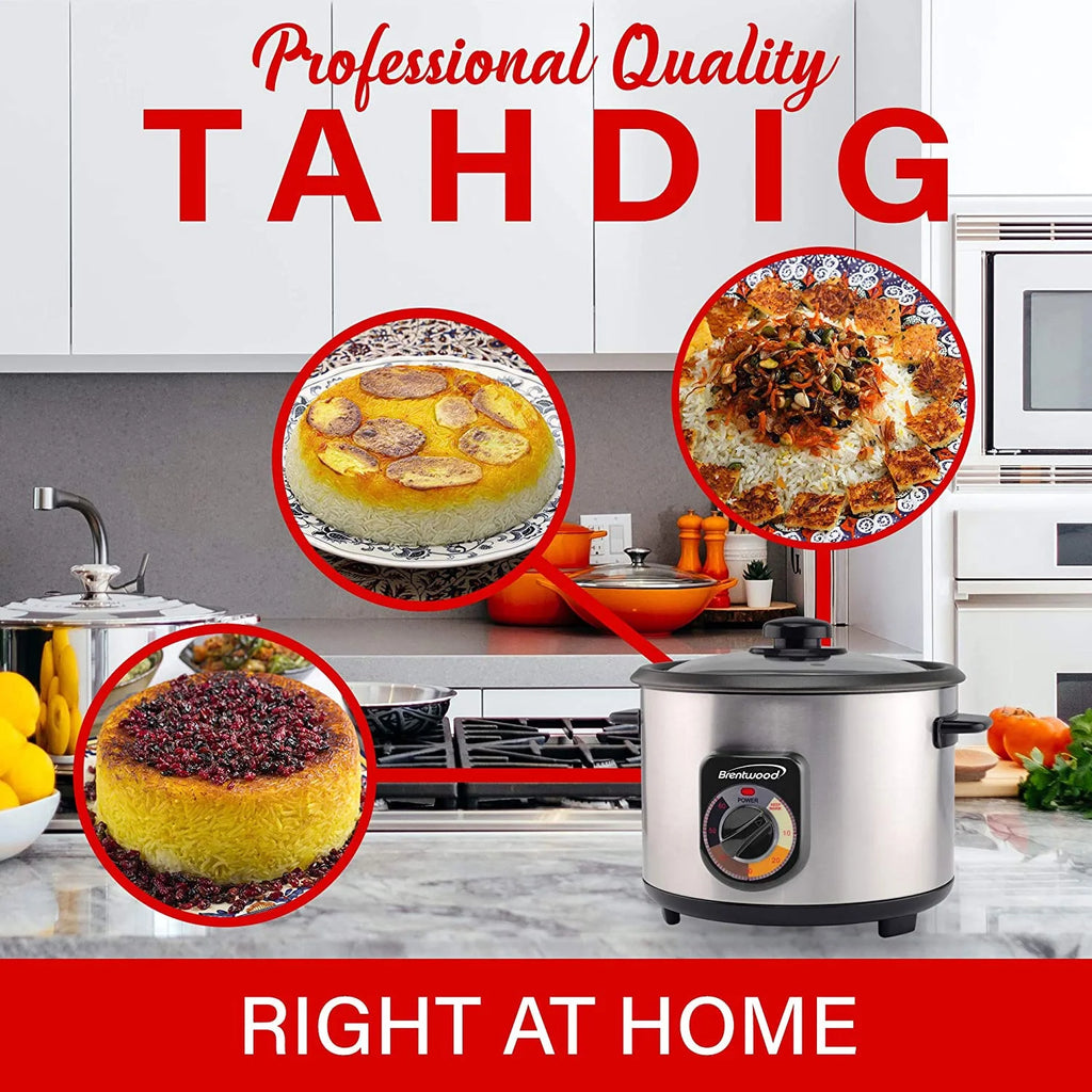 Stainless Steel Persian Rice Cooker 16 Cups T641403