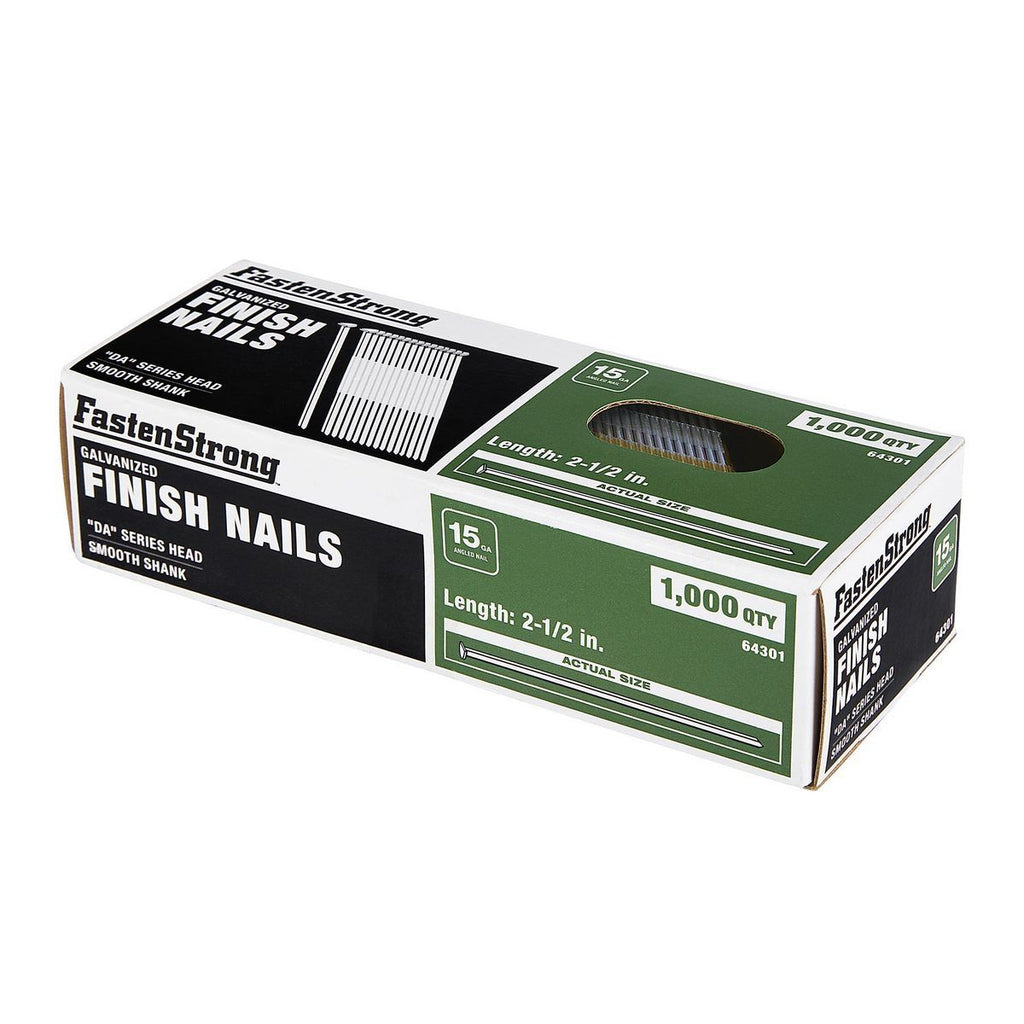 2-1/2 in. 15 GA Galvanized Finish Nails, 1000-Pack G870
