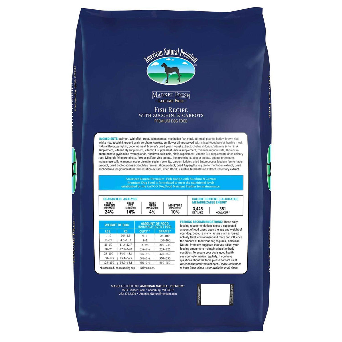 Market Fresh Fish Recipe with Zucchini & Carrots Dry Dog Food O334