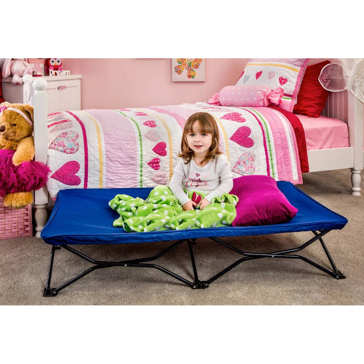 Portable Toddler Bed with Fitted Sheet D506