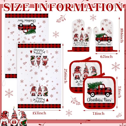 6 Pcs Christmas Kitchen Decor Set S634932