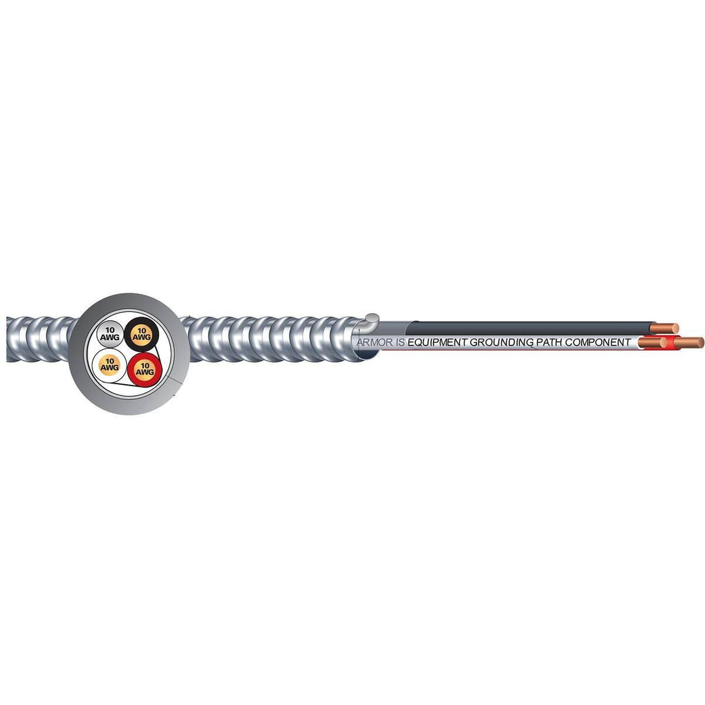 10 AWG 3 Conductor Solid Metal Clad Armored Cable O63691