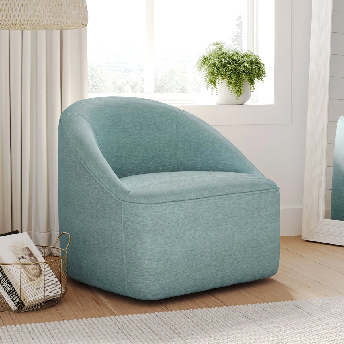 Upholstered Swivel Accent Chair M8551