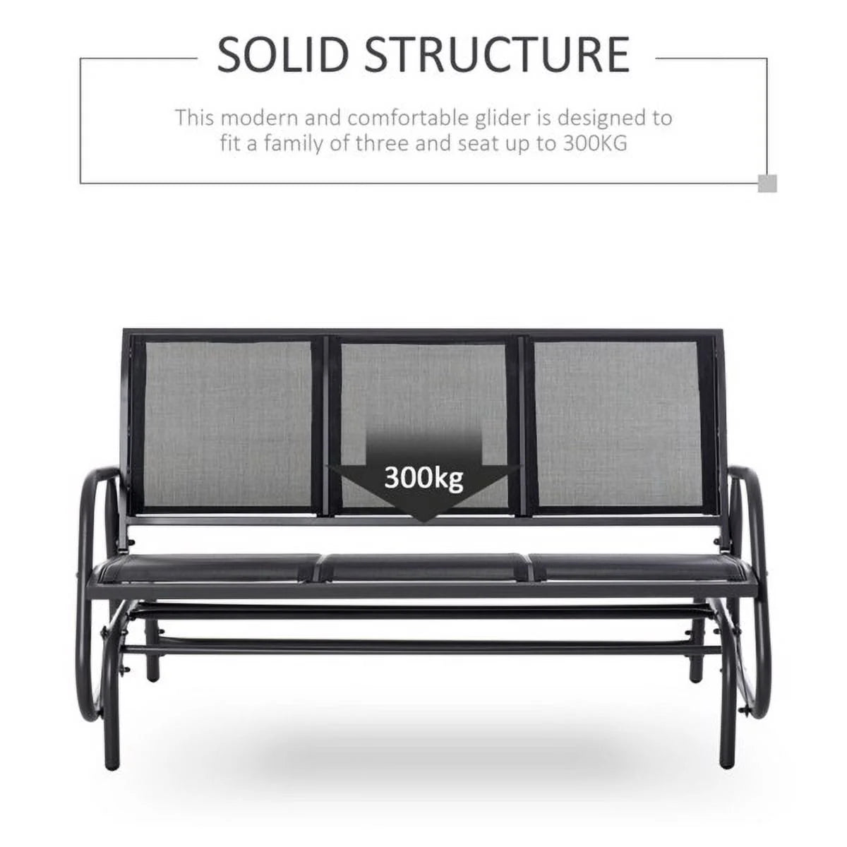 Outdoor Patio Gliding Chair for 3 Person J69290