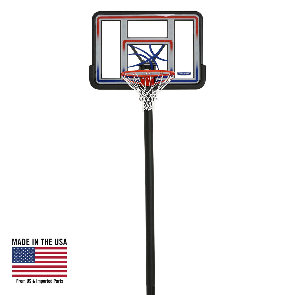 Adjustable Inground Basketball Hoop 44 inch Polycarbonate P373