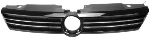 Front Grille Grill Black Frame Chrome Molding I41828