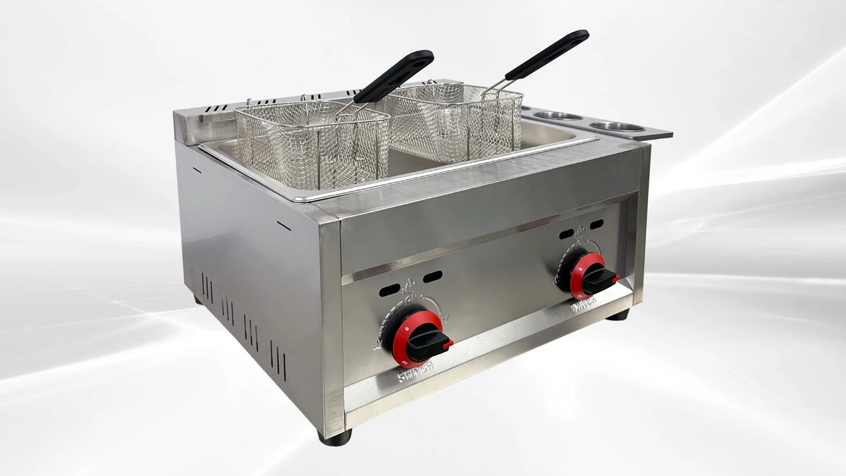 7 gallon Commercial Countertop Deep Fryer 2 Basket Propane C98171