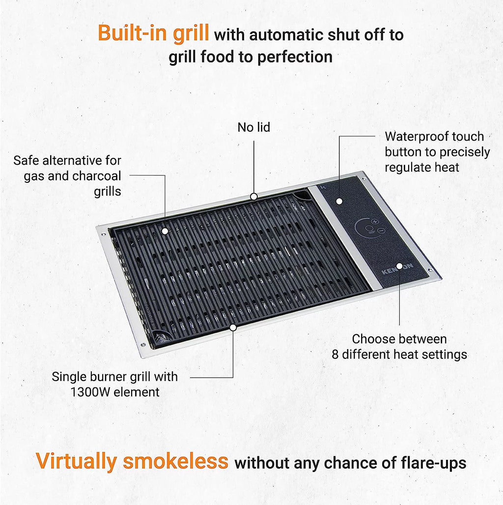 Electric Grill, Stainless Steel K62797