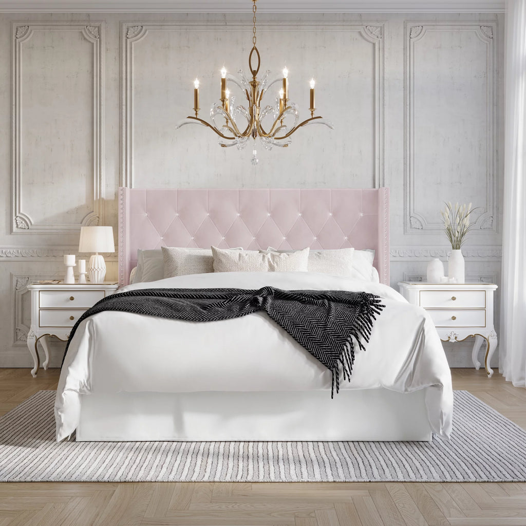 Black Velvet Upholstered Bed Z302