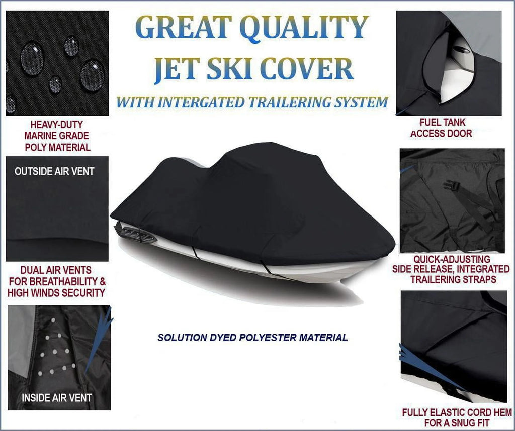 Black 600 Denier JetSki Cover W9656