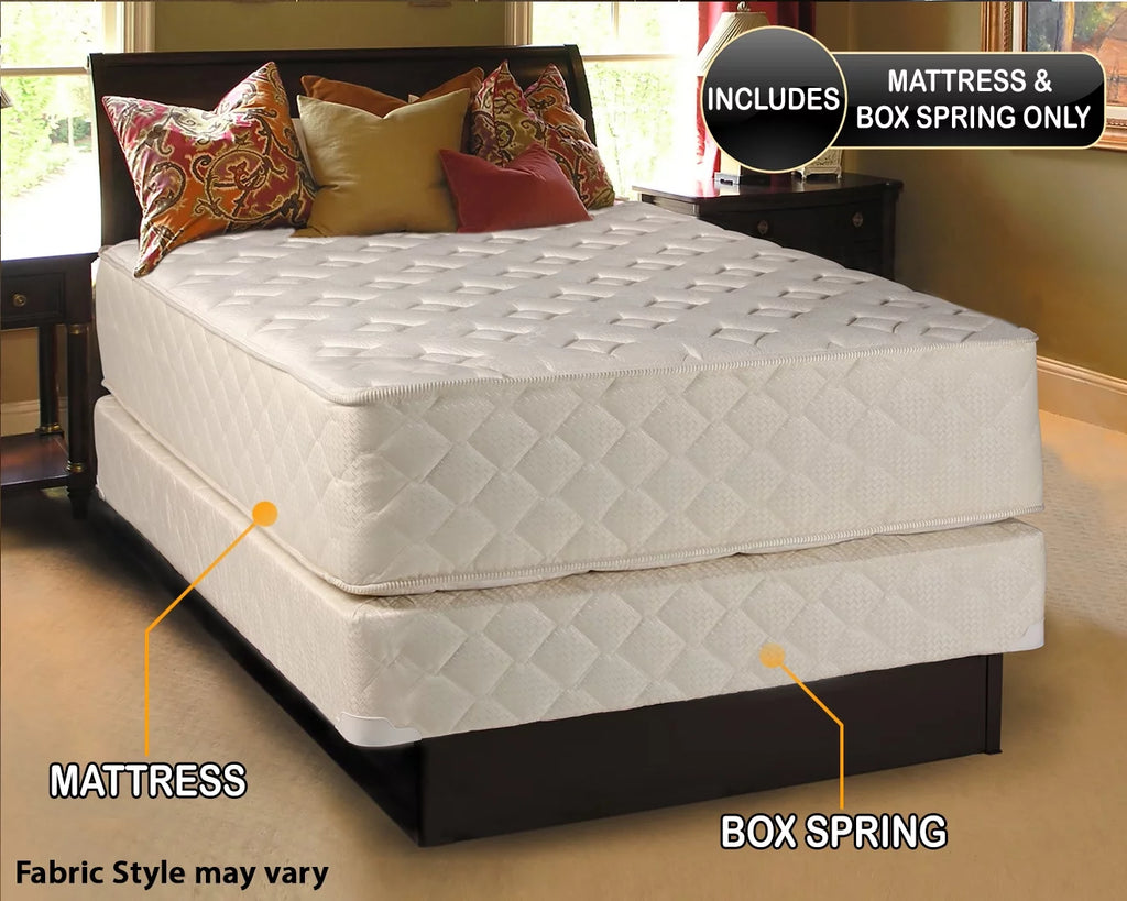 Twin XL Size Innerspring Mattress & Box Spring Set E333