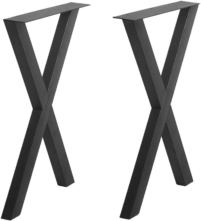 Black Metal Furniture Legs 28” 2 Pcs V4808