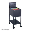 Black Letter Size Mobile Tub File with Lock G563