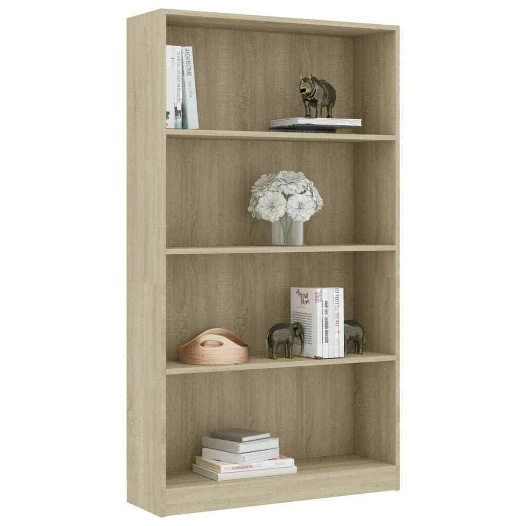 4-Tier Sonoma Oak Chipboard Book Cabinet J6611