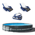 24ft x 52in Round Frame Pool, Loungers (2 Pack), Floating Cooler P488