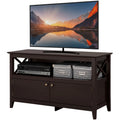 Espresso TV Stand with Storage and 2 Doors N54656