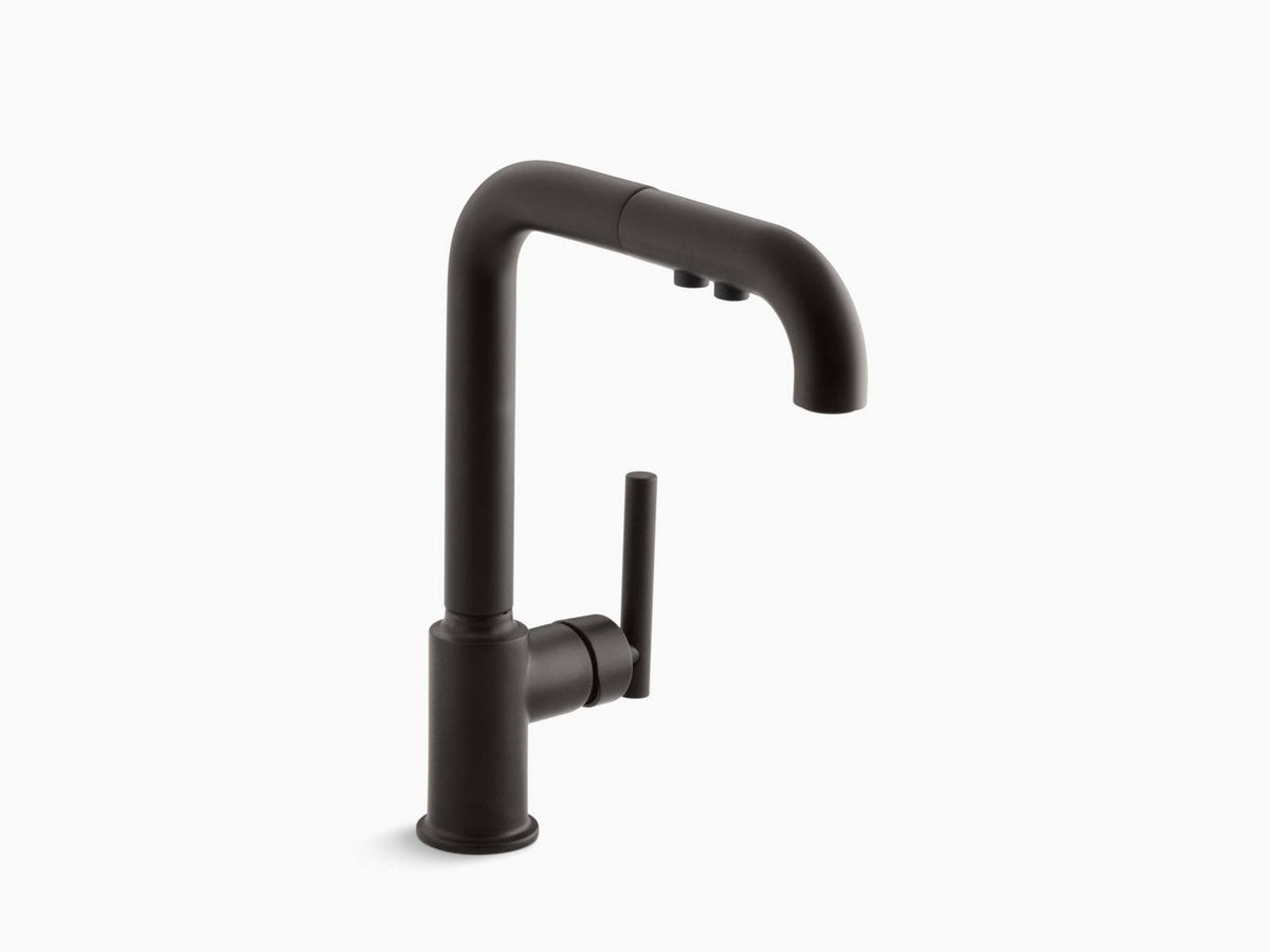 Matte Black Pullout Kitchen Faucet G408
