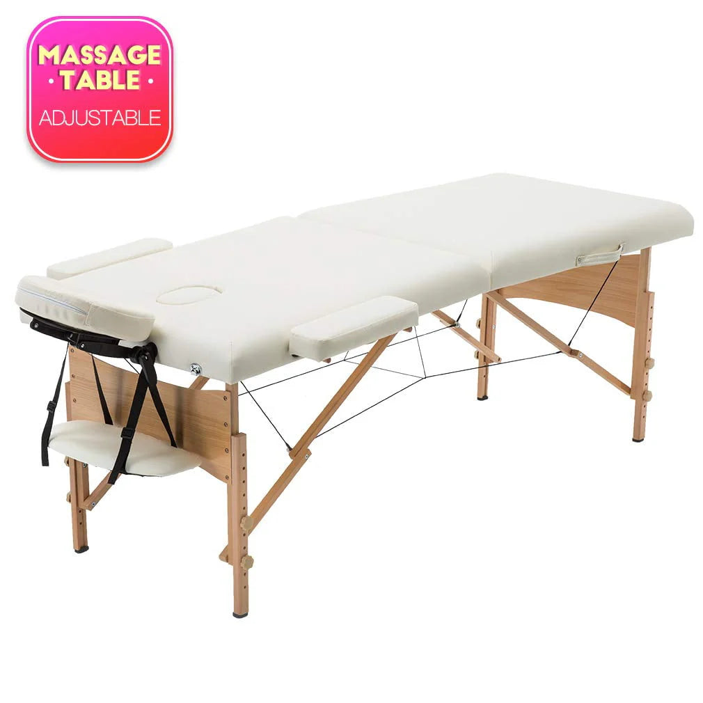 Adjustable Folding Portable Massage Table with Carry Case, Black P63321
