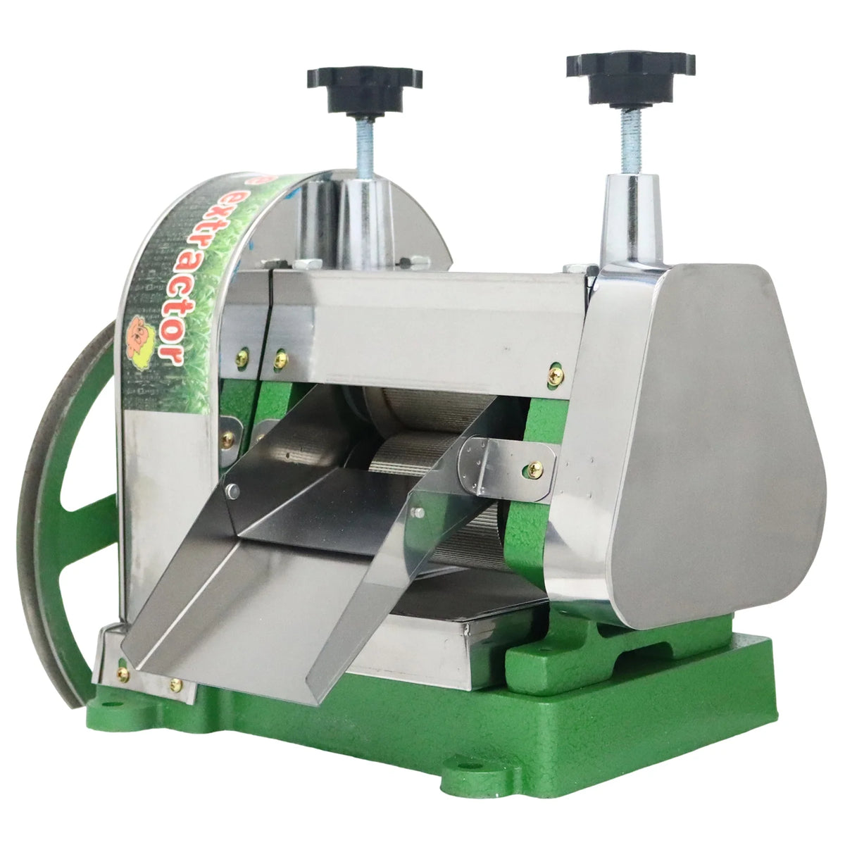 Manual Sugarcane Juice Machine 3 Rollers Sugar Cane Juicer with Handwheel and Two Knives H1892