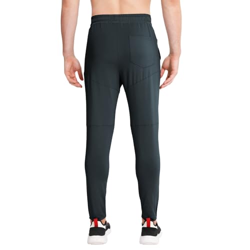 Mens Tapered Gym Joggers Lightweight Quick Dry Athletic Running Pants with Pockets T325504