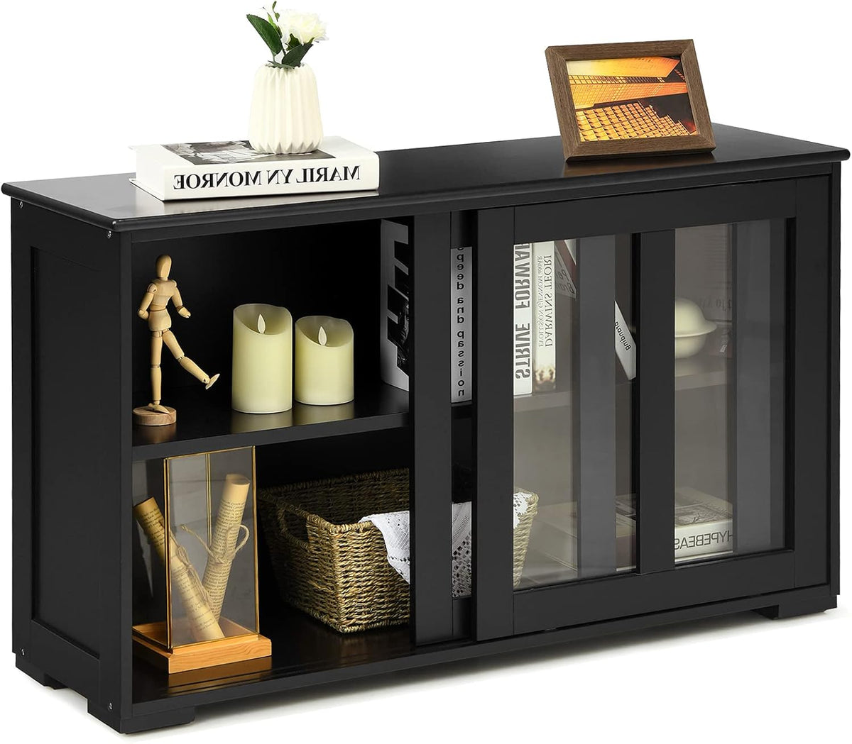 Espresso Sideboard with Sliding Door B997542
