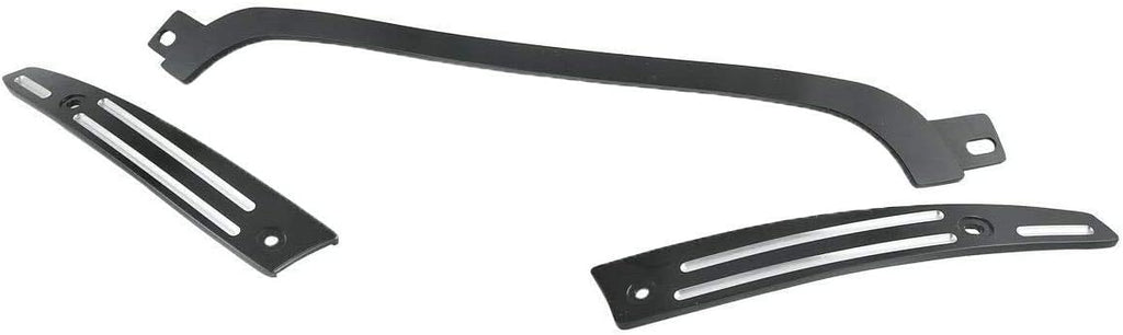 Black Split Windshield Side Trim Center Trim Kit for Harley Touring Road Glide Models Y300794