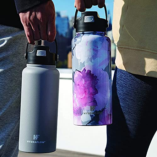 Triple Wall Vacuum Insulated Stainless Steel Water Bottle with Flip Straw B234271