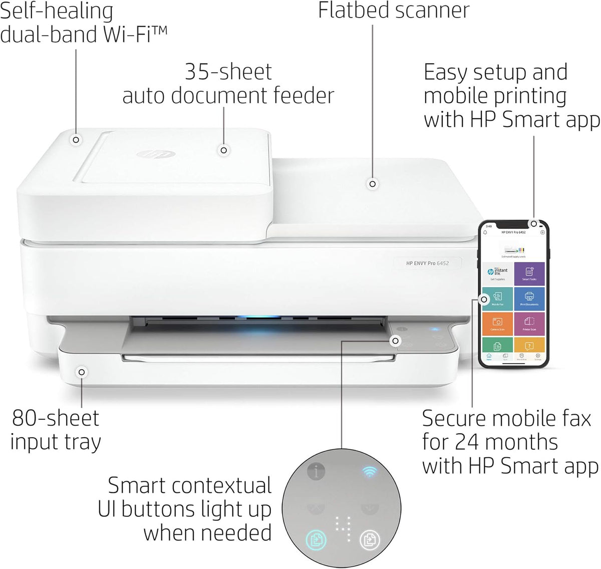 Wireless Inkjet Color Printer with Auto Document Feeder N490