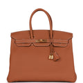 Gold Leather Handbag L522237