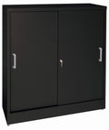 Black Sliding Door Storage Cabinet B146