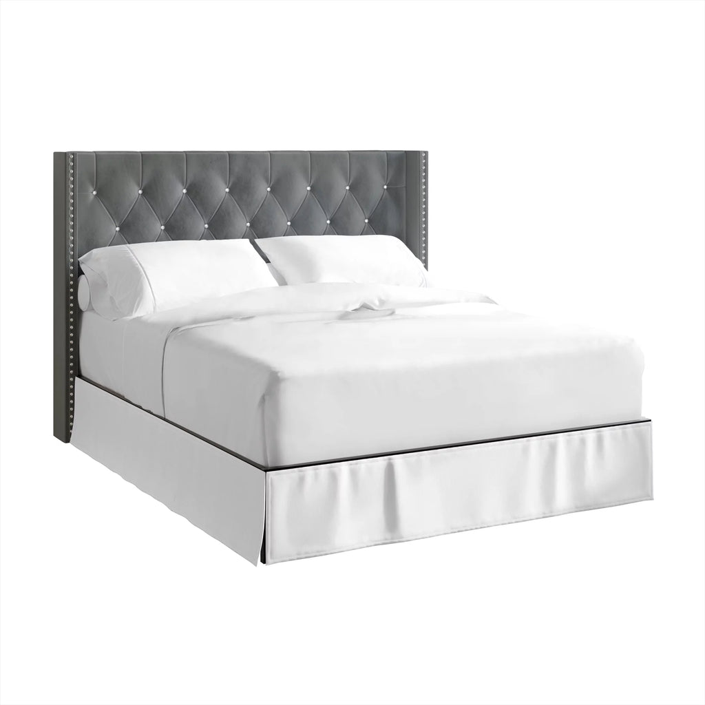 Black Velvet Upholstered Bed Z302
