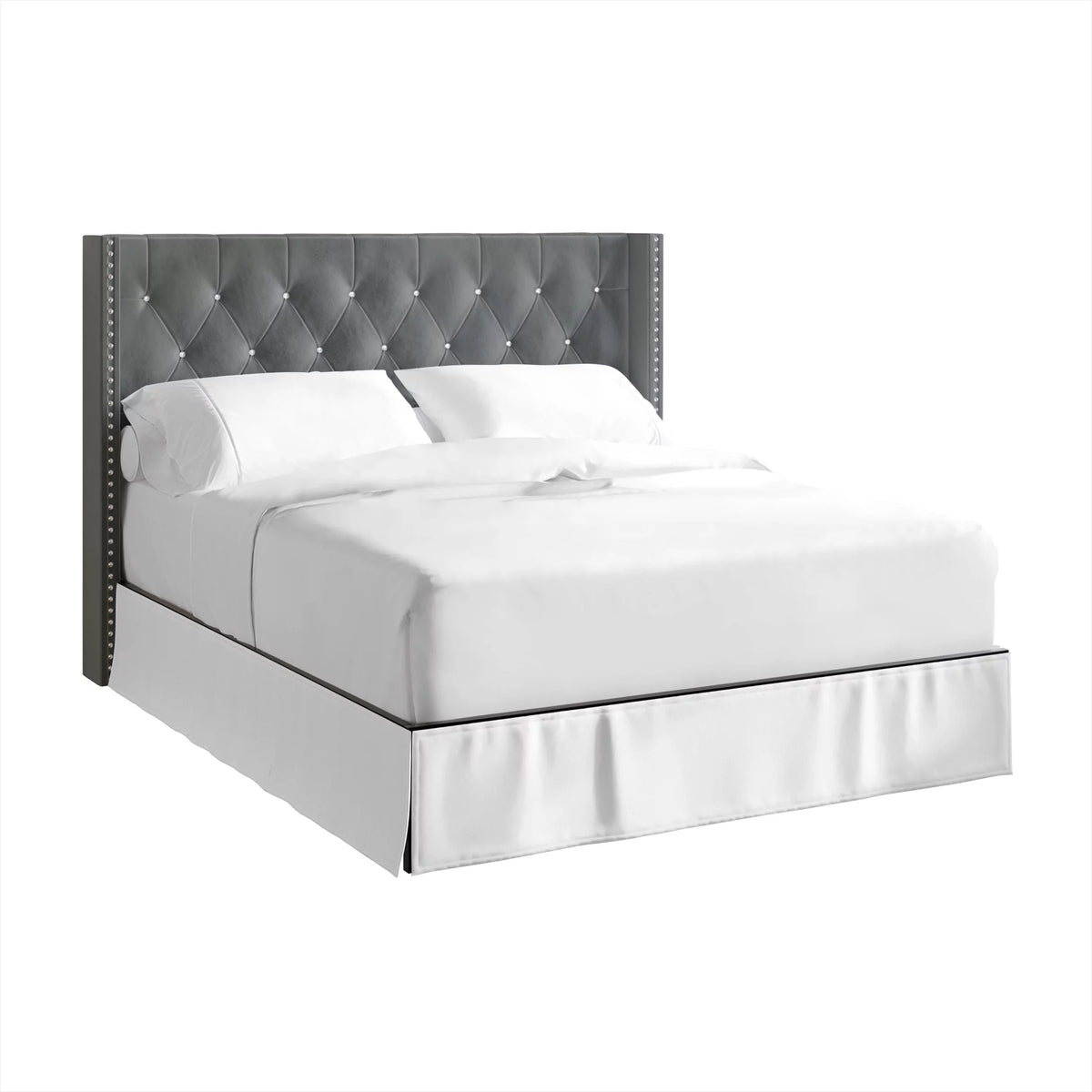 Black Velvet Upholstered Bed Z302