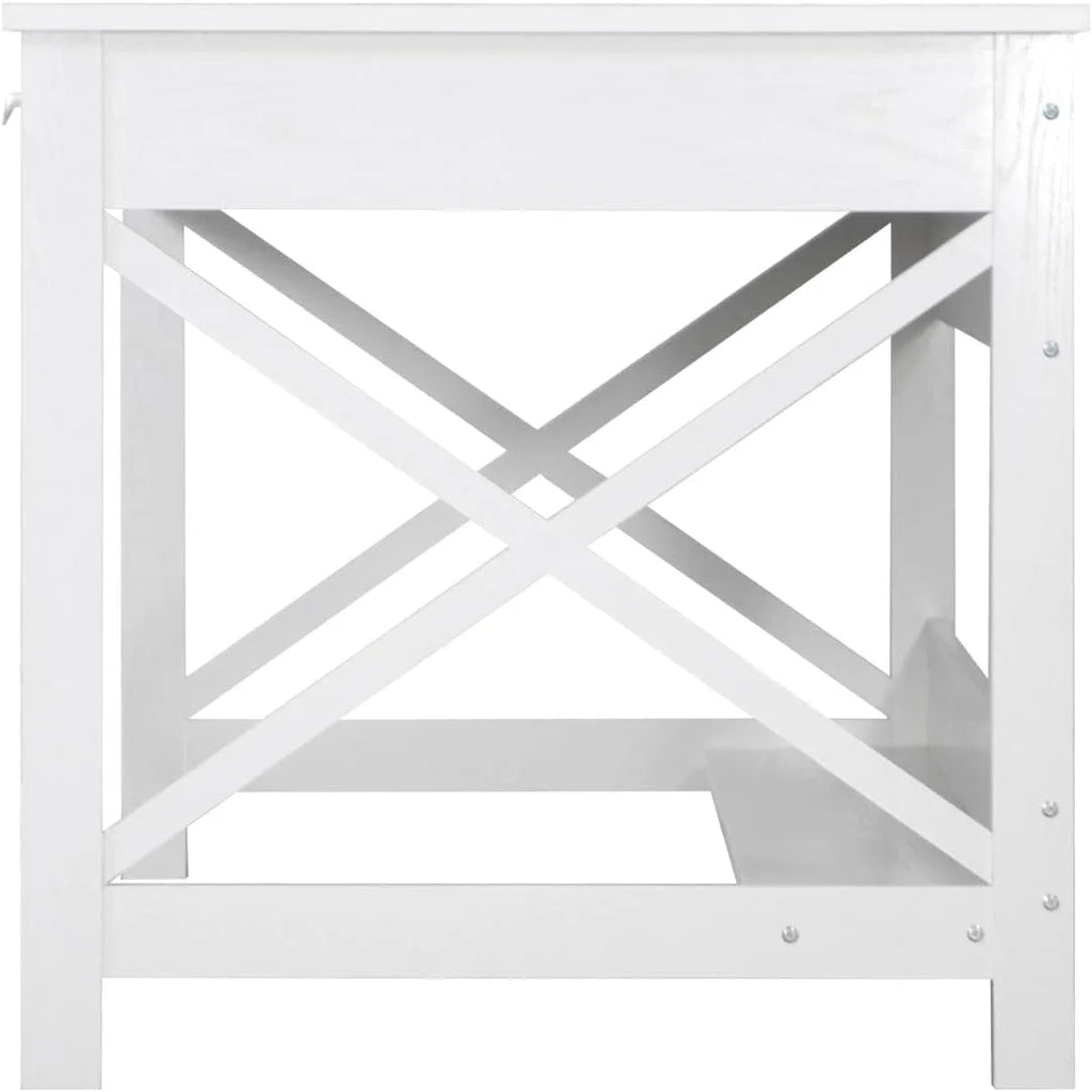 White Wood Writing Desk X6280