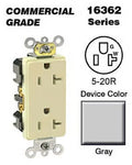Commercial Grade Duplex Receptacle 20A 125V Gray N676806