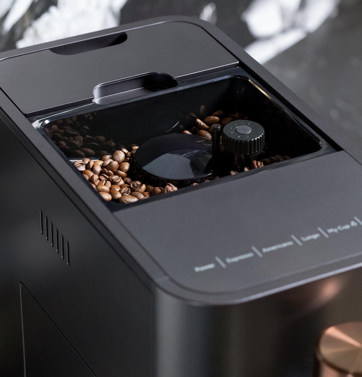 Automatic Espresso Machine with Milk Frother and Bean Grinder, Matte Black, 1.2 Liter S835