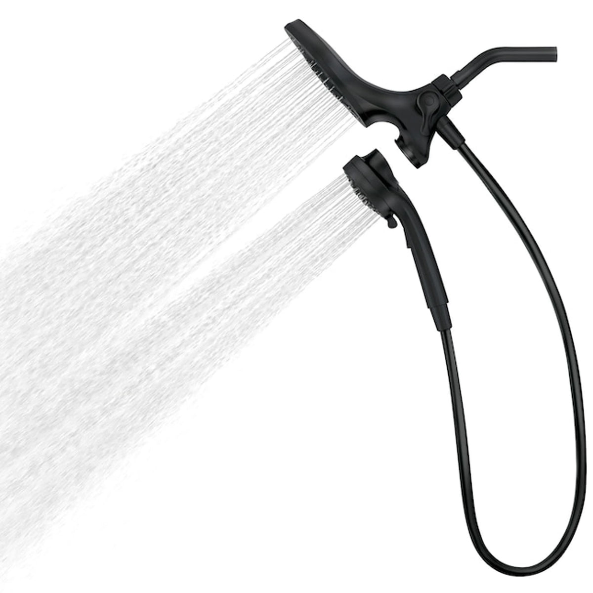 Matte Black Six-Function Showerhead with Handheld Combo H186129