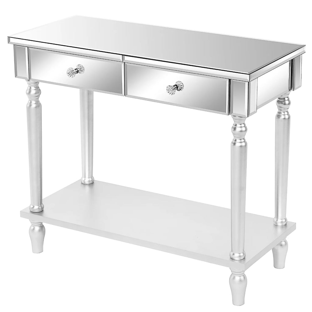 Mirrored Sofa Table with Shelf S1374