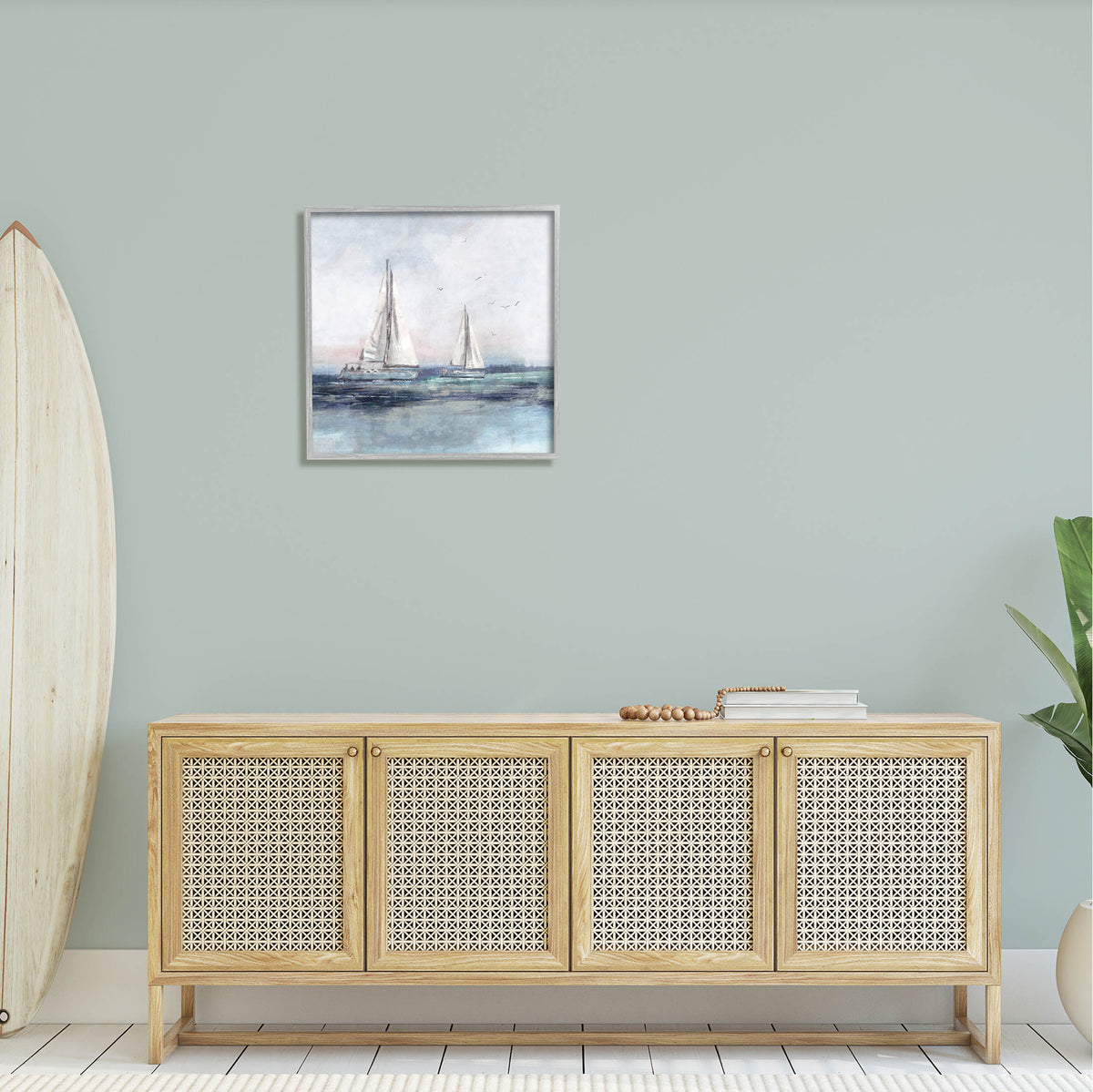 Gray Framed Art Print Wall Art V92933