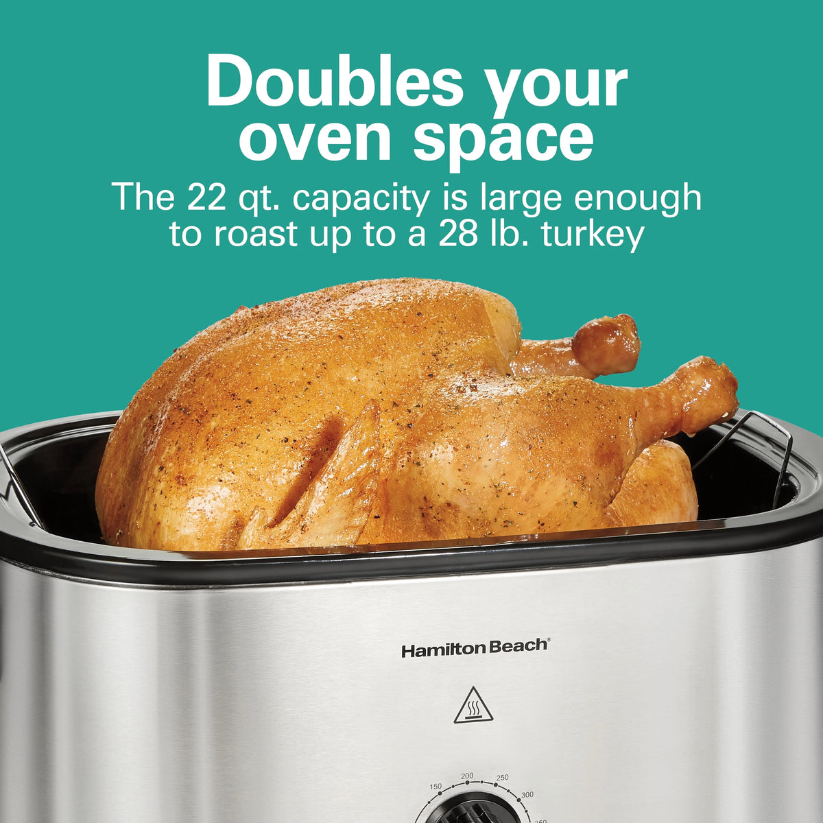 Electric Roaster Oven, 22 Quarts, Stainless Steel U976