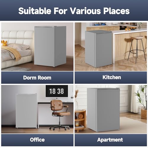 4.3 Cu.Ft Mini Fridge with Freezer, Single Door, Black Q57173