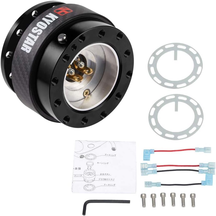 Steering Wheel Quick Release Hub Adapter with Carbon Fiber Ring R164