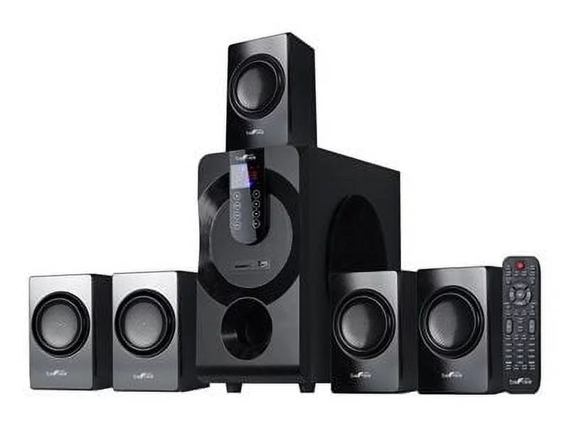 5.1 Channel Surround Sound Bluetooth Speaker System in Black S7242