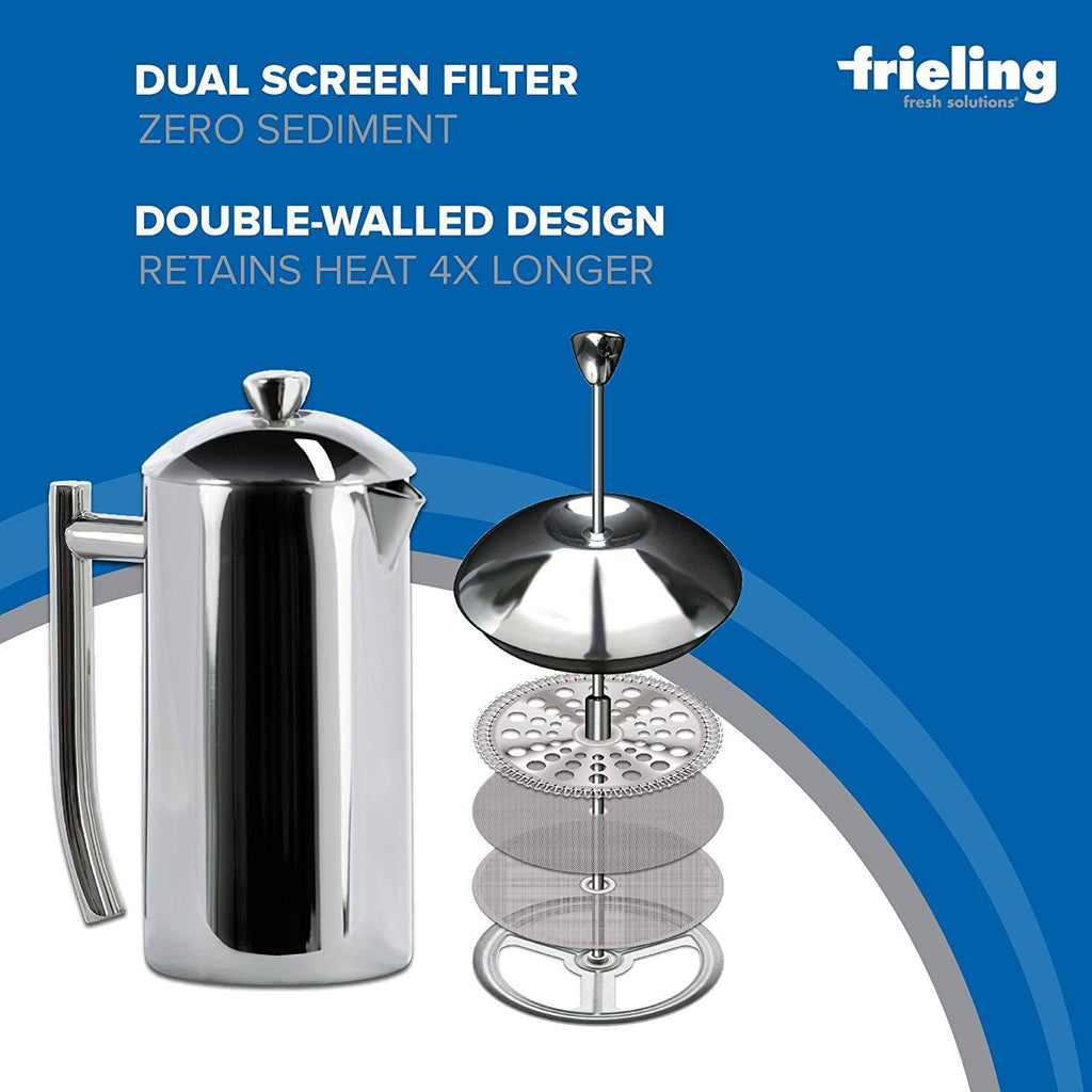 Double Wall Stainless Steel French Press Coffee Maker O6348