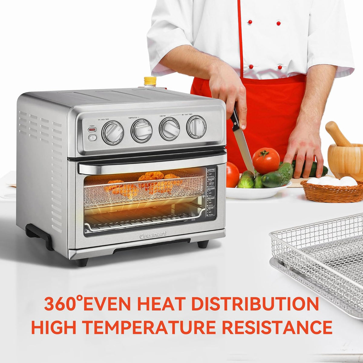 Stainless Steel Air Fryer Basket and Baking Tray (1 Set) D88143