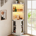Corner Bar Cabinet with Shelves L957504
