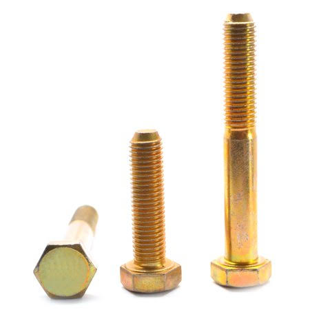5/8 inch-11 x 1 3/4 inch Grade 8 Hex Cap Screw Alloy Steel Yellow Zinc Plated W5781